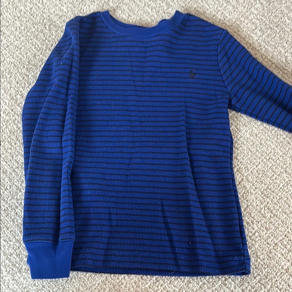 Blue Striped Long Sleeve Shirt